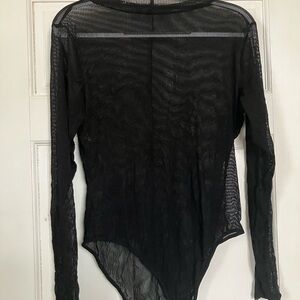 Black stripe bodysuit never worn